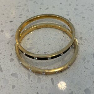 Set of two Kate Spade Set In Stone Hinged Bangle